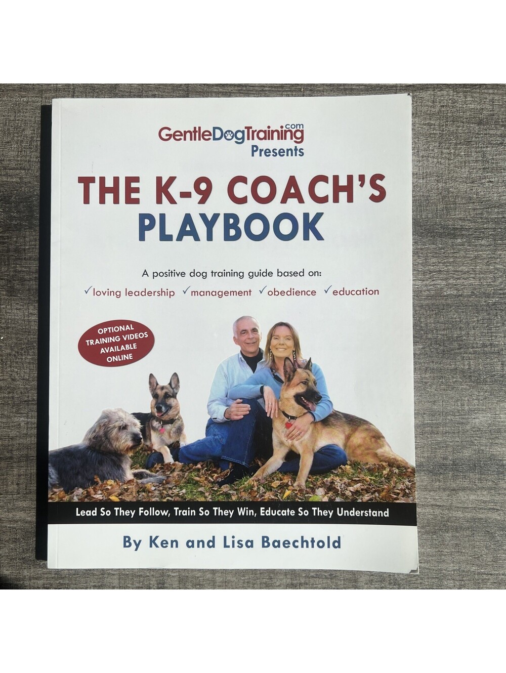 The K-9 Coaches Playbook Ken LIsa Baechtold PAPERBACK ONLY Dog Training Guide